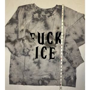 Anti-ICE Anti-Deportation Statement Graphic Crewneck Sweatshirt | Large | NEW